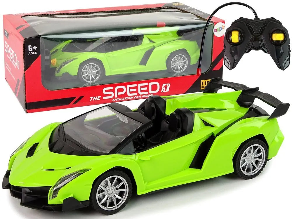 Nuotoliniu būdu valdomas sportinis automobilis – 1:18, žalias